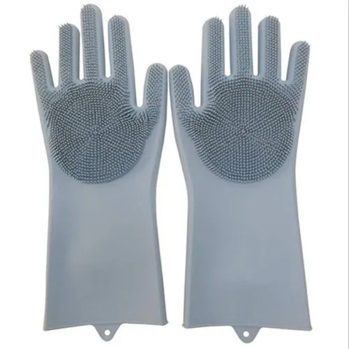 High Quality Silicone Dish Washing Kitchen Hand Gloves image 3